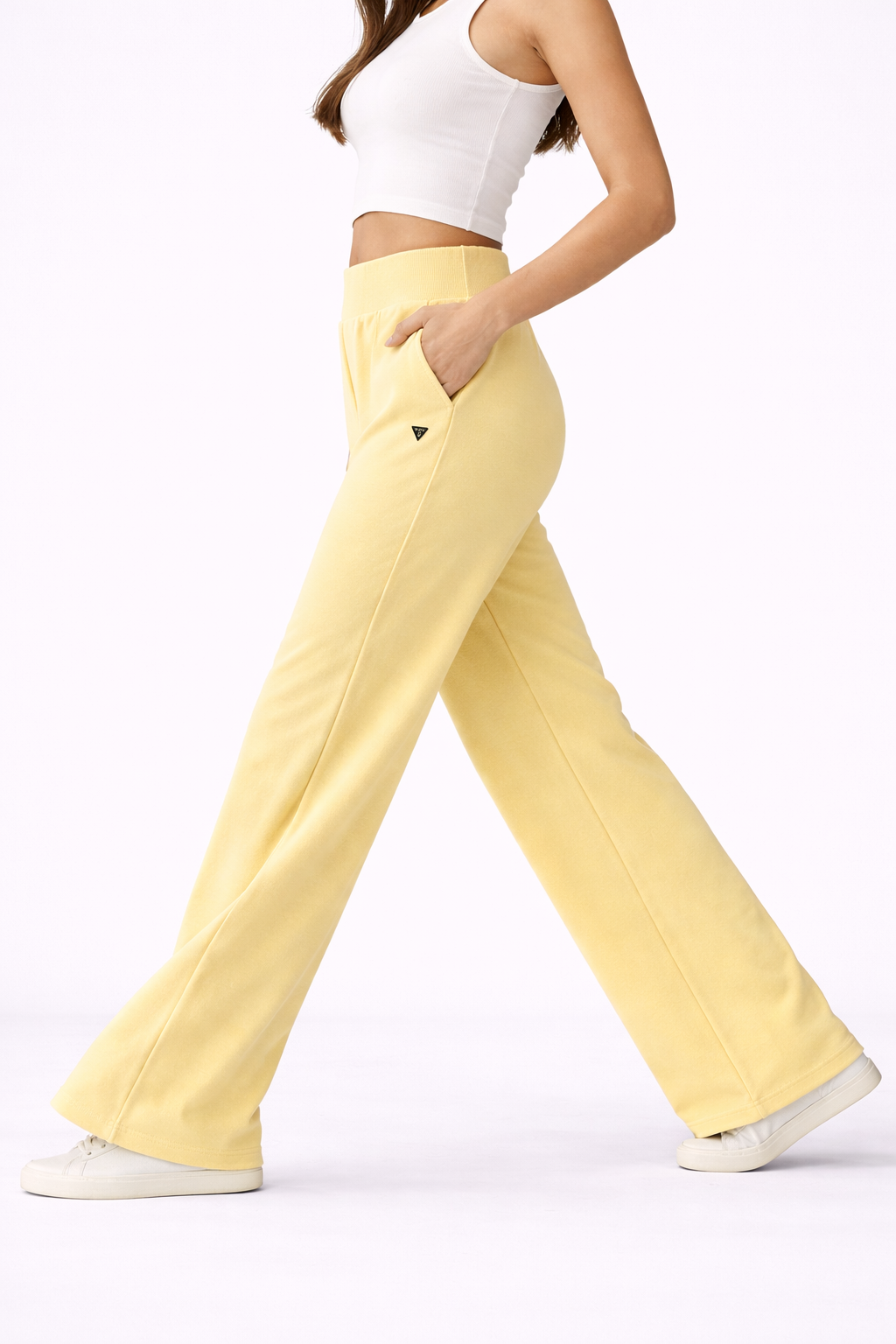 SPODNIE  DAMSKIE ,,MILA" ŻÓŁTE