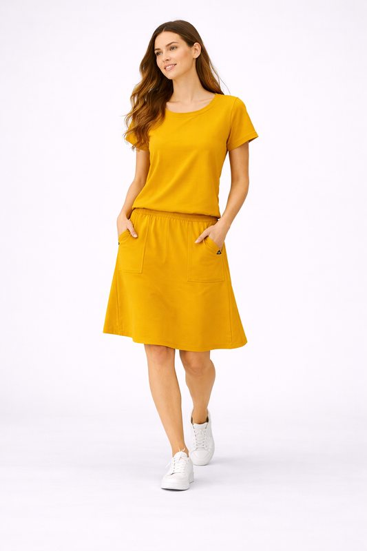 KOMPLET  DAMSKI ,,NOEL" MUSZTARDA