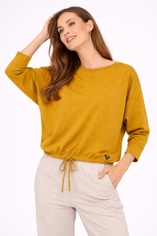 BLUZA ,,VERONA"  MUSZTARDOWA OLIWKA