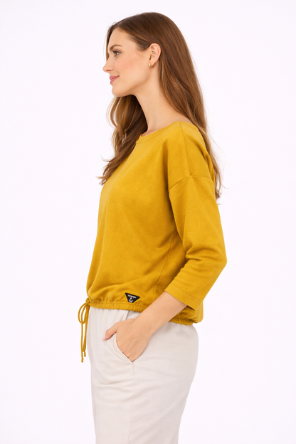 BLUZA ,,VERONA"  MUSZTARDOWA OLIWKA
