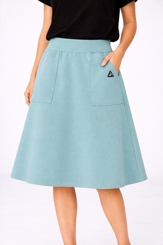 SPÓDNICA TRAPEZOWA ,,NOEL" NIEBIESKA