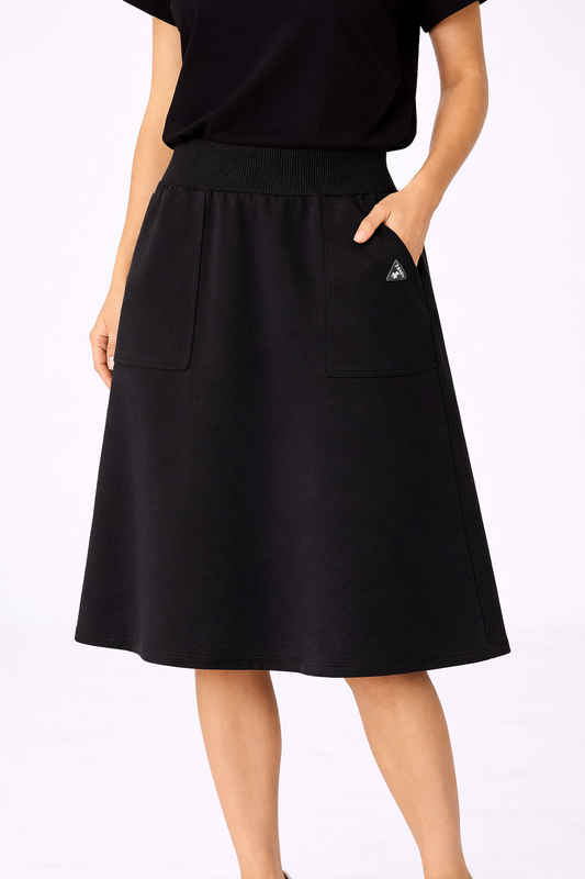 SPÓDNICA TRAPEZOWA ,,NOEL" CZARNA