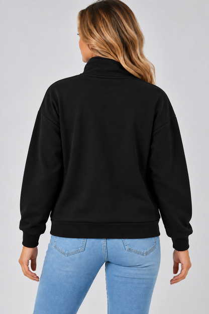 BLUZA NA ZAMEK IGA CZARNY