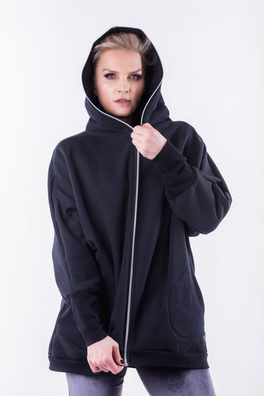BLUZA NIETOPERZ NA ZAMEK CZARNA