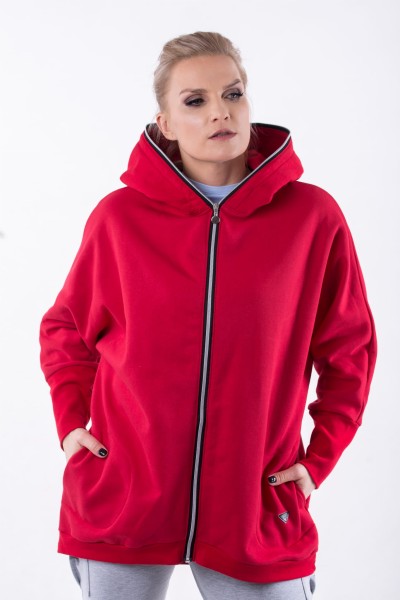 BLUZA NIETOPERZ NA ZAMEK CZERWONA