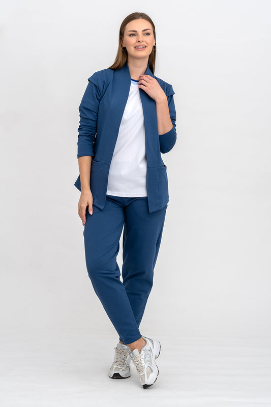 KOMPLET  MARYNARKA+SPODNIE  DENIM
