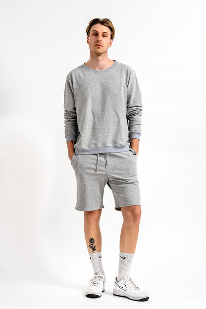 BLUZA BASIC MĘSKA "ETHAN" SZARA