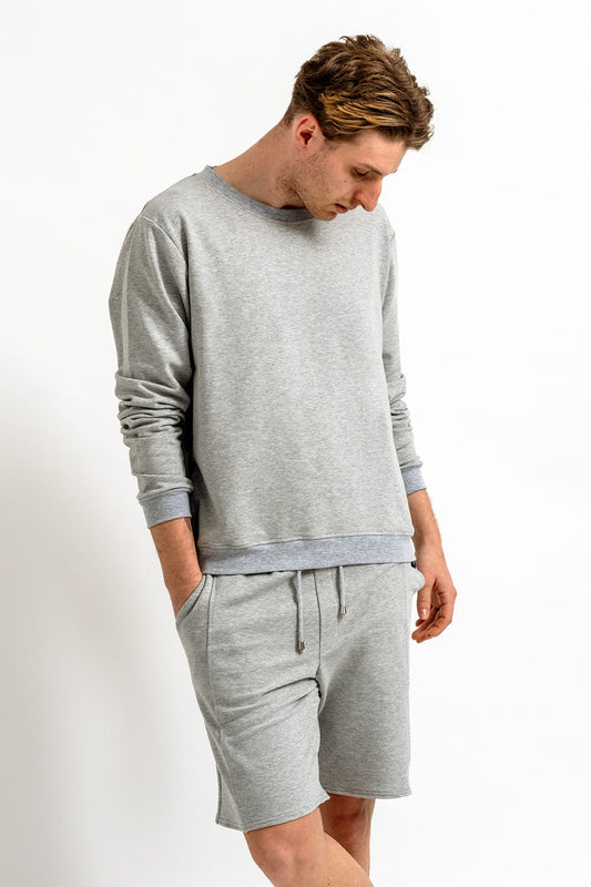 BLUZA BASIC MĘSKA "ETHAN" SZARA