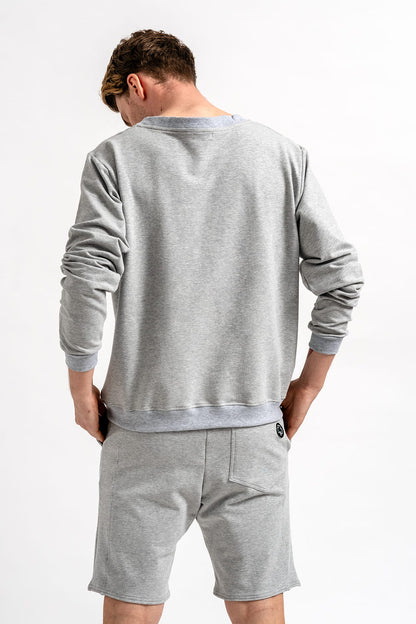 BLUZA BASIC MĘSKA "ETHAN" SZARA
