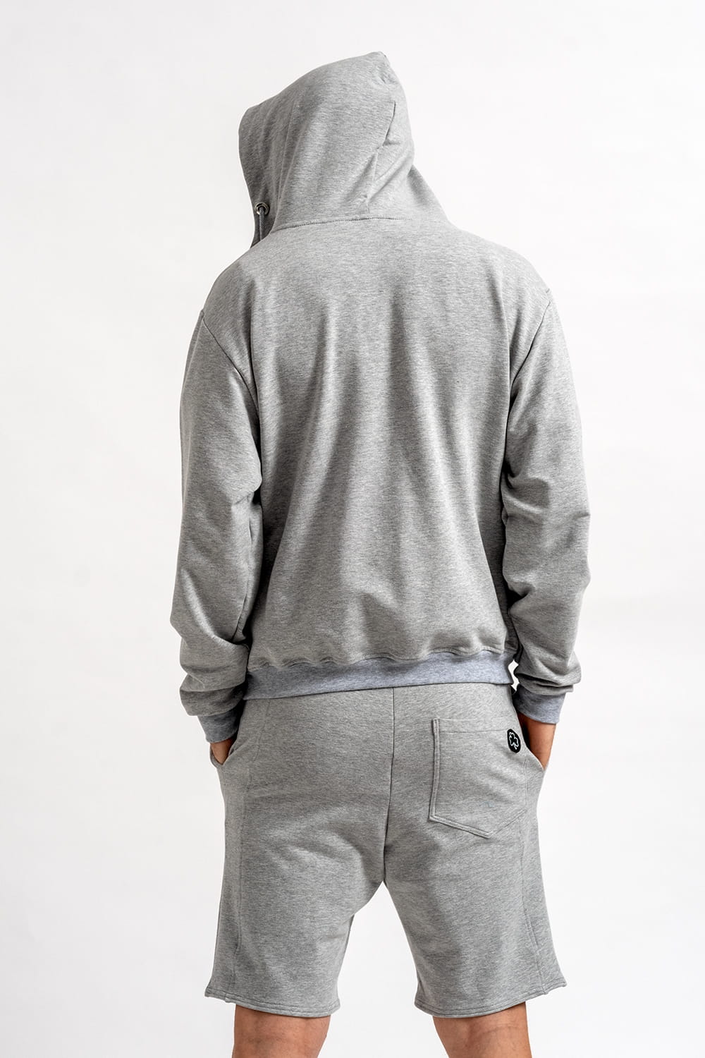 BLUZA Z KAPTUREM NA ZAMEK MĘSKA "OWEN" SZARA