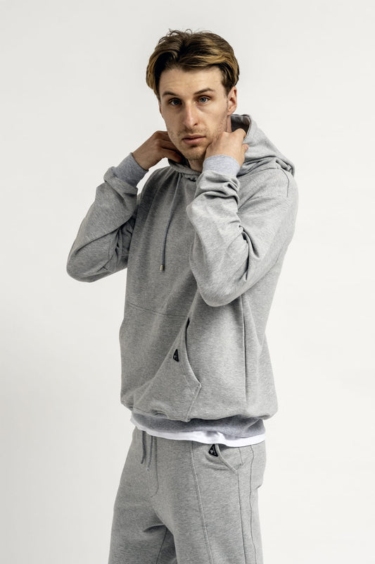 BLUZA Z KAPTUREM MĘSKA "RYAN" SZARA