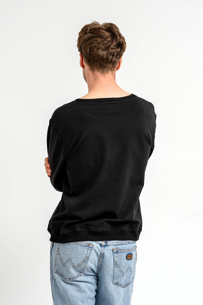 BLUZA BASIC MĘSKA "ETHAN" CZARNA