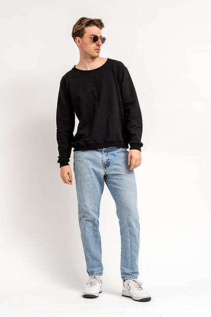 BLUZA BASIC MĘSKA "ETHAN" CZARNA