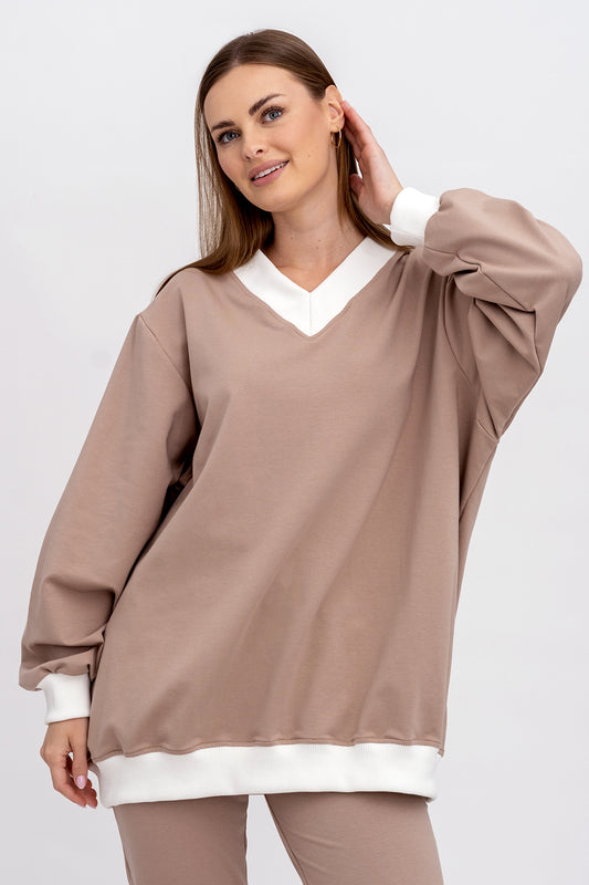 BLUZA    ,,COMFORT" CAPUCINO