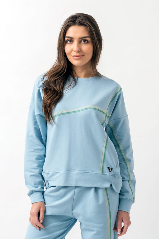 BLUZA DAMSKA "MEGAN" NIEBIESKA