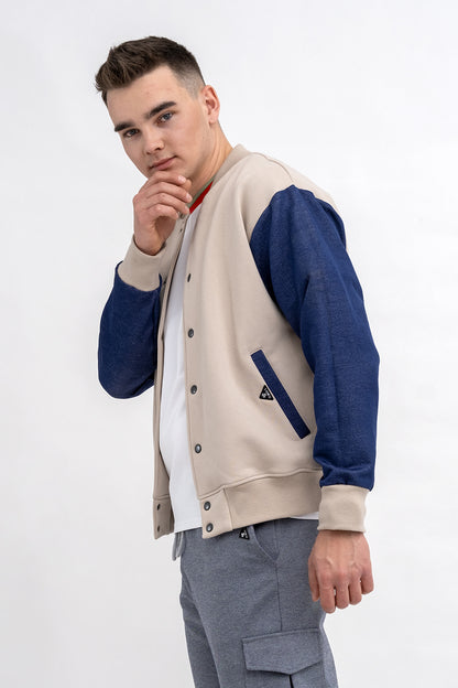 BEJSBOLÓWKA  MĘSKA  BEŻOWA /JEANS