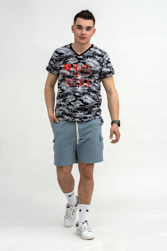 T SHIRT MĘSKI MORO DO V  Z NADRUKIEM