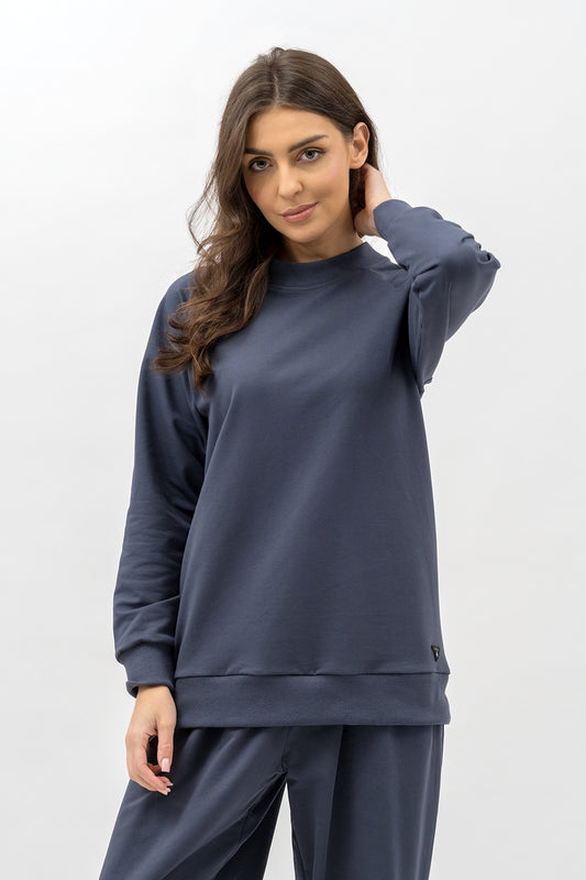 BLUZA DAMSKA RAGLAN  BASIC ,,ADALET" GRAFIT