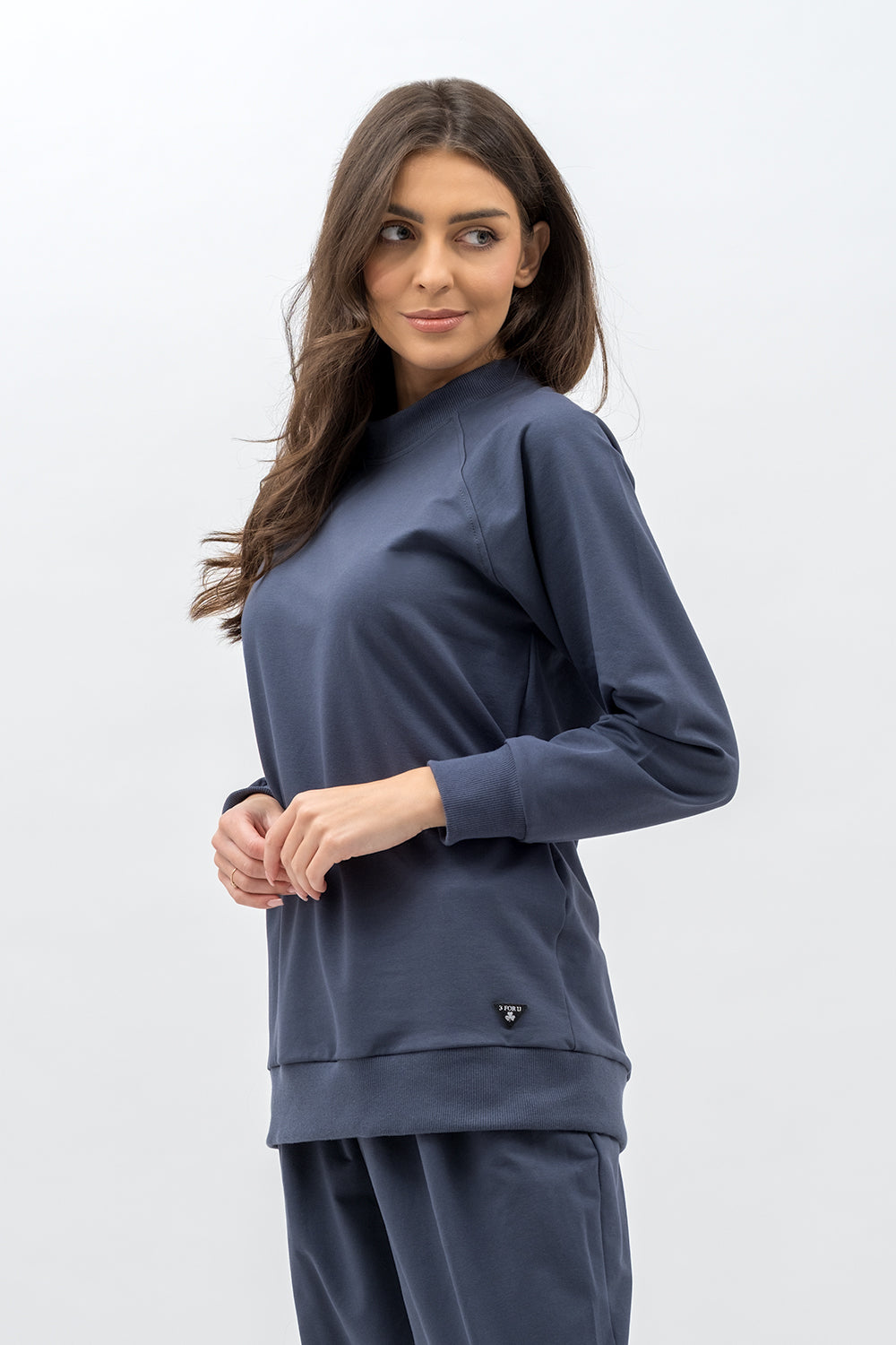 BLUZA DAMSKA RAGLAN  BASIC ,,ADALET" GRAFIT