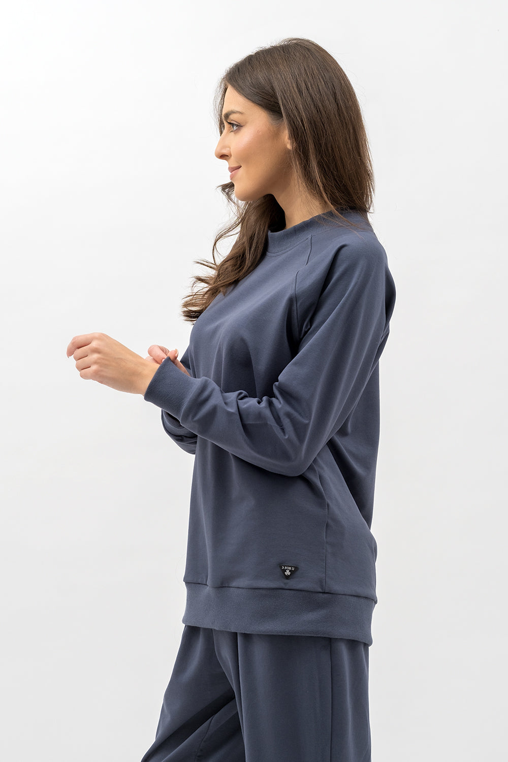 BLUZA DAMSKA RAGLAN  BASIC ,,ADALET" GRAFIT