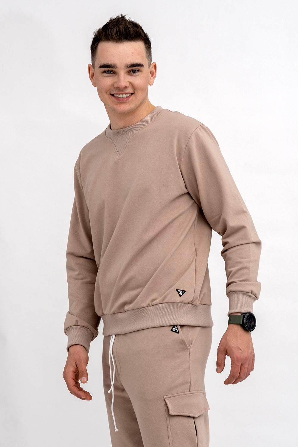 BLUZA  MĘSKA BASIC DO V CAPUCINO