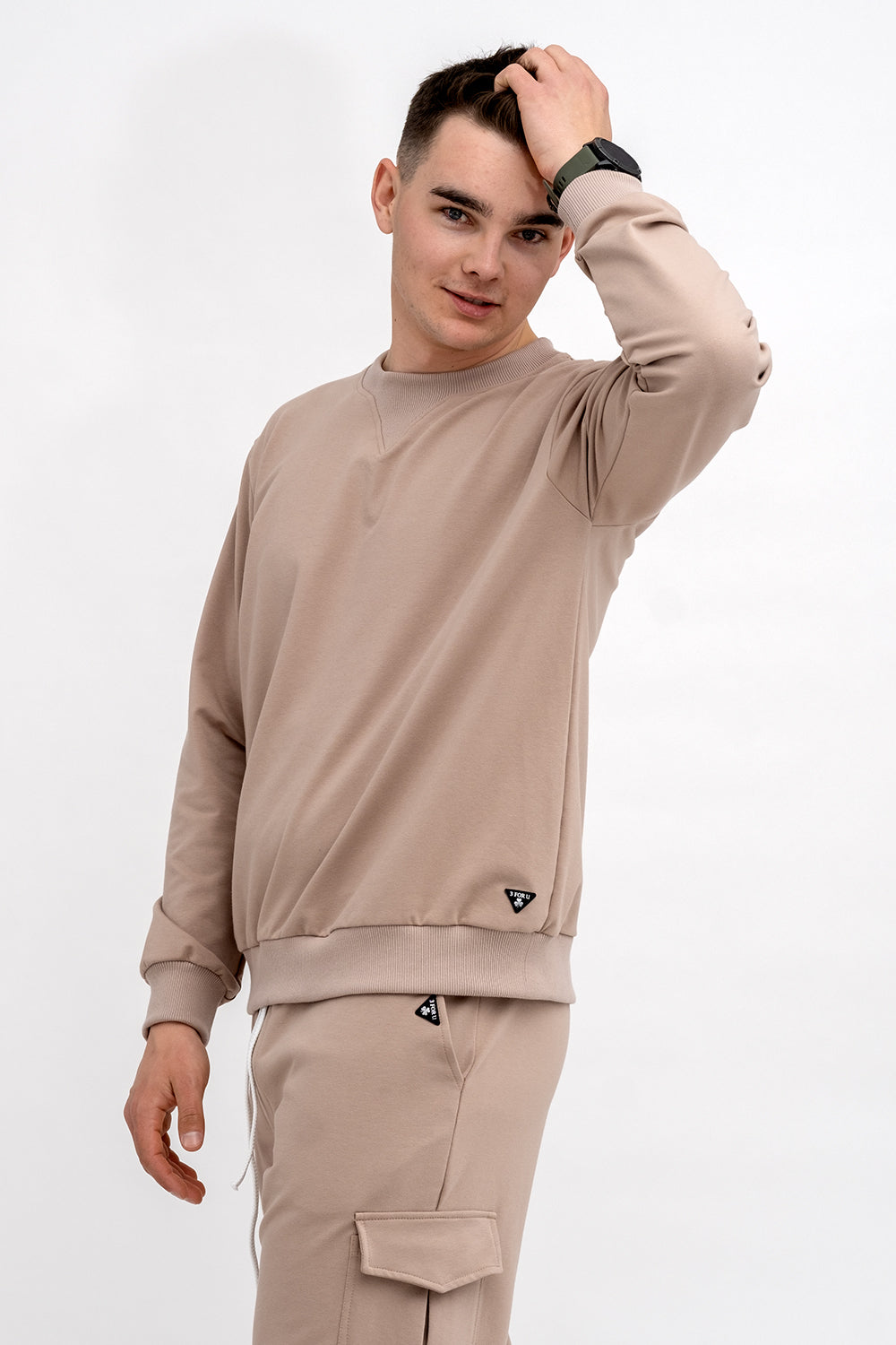 BLUZA  MĘSKA BASIC DO V CAPUCINO
