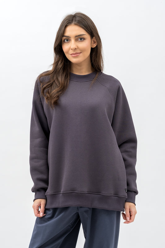 BLUZA BASIC CIEPŁA ,,SEDA" GRAFIT