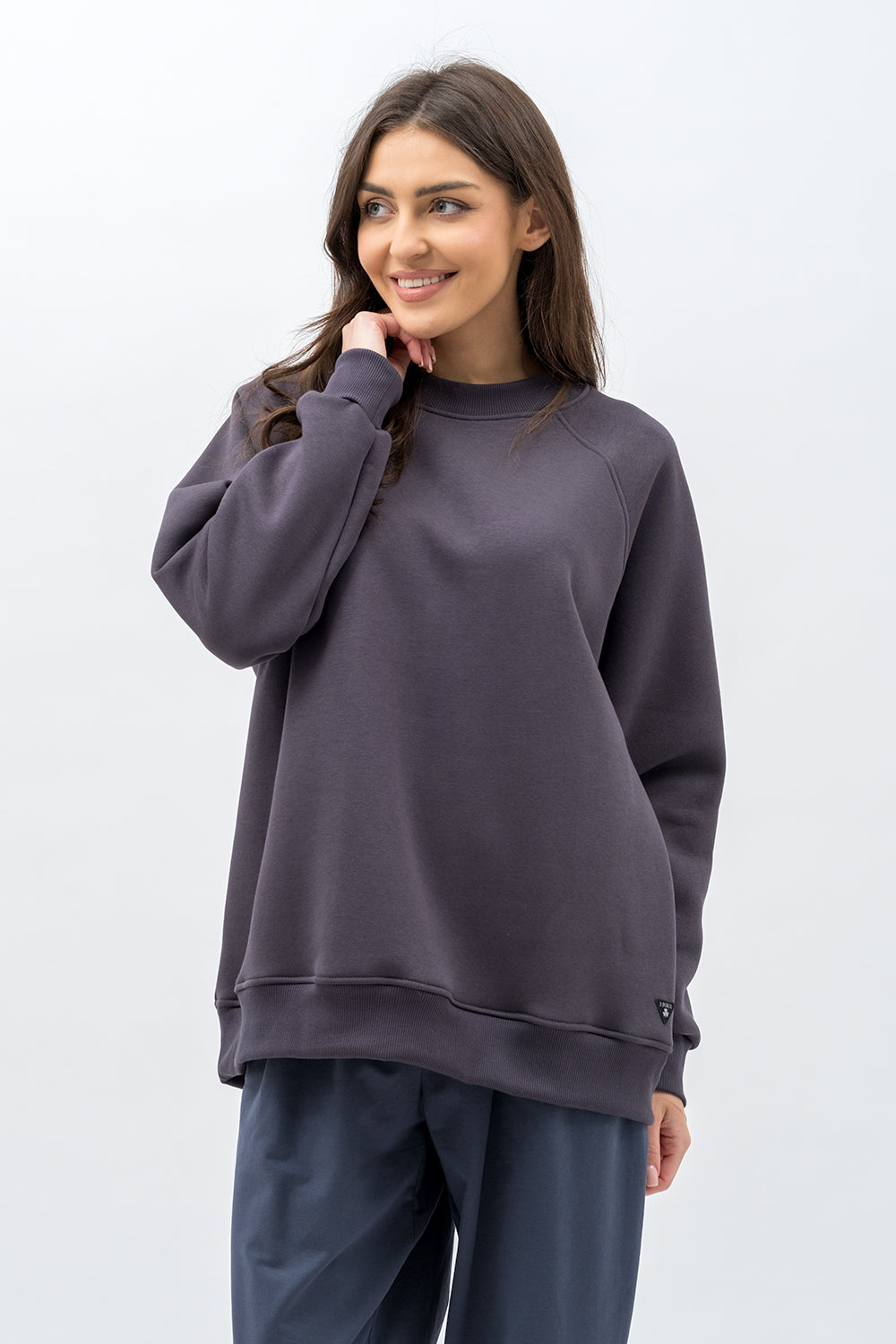 BLUZA BASIC CIEPŁA ,,SEDA" GRAFIT