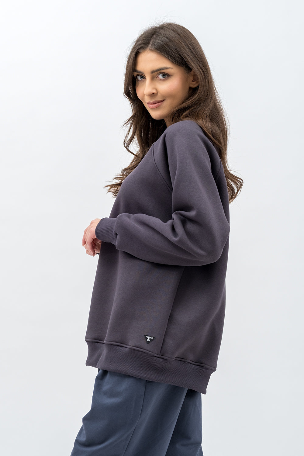BLUZA BASIC CIEPŁA ,,SEDA" GRAFIT
