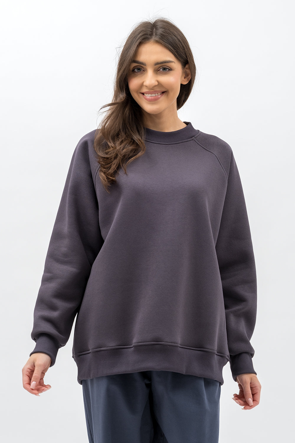 BLUZA BASIC CIEPŁA ,,SEDA" GRAFIT