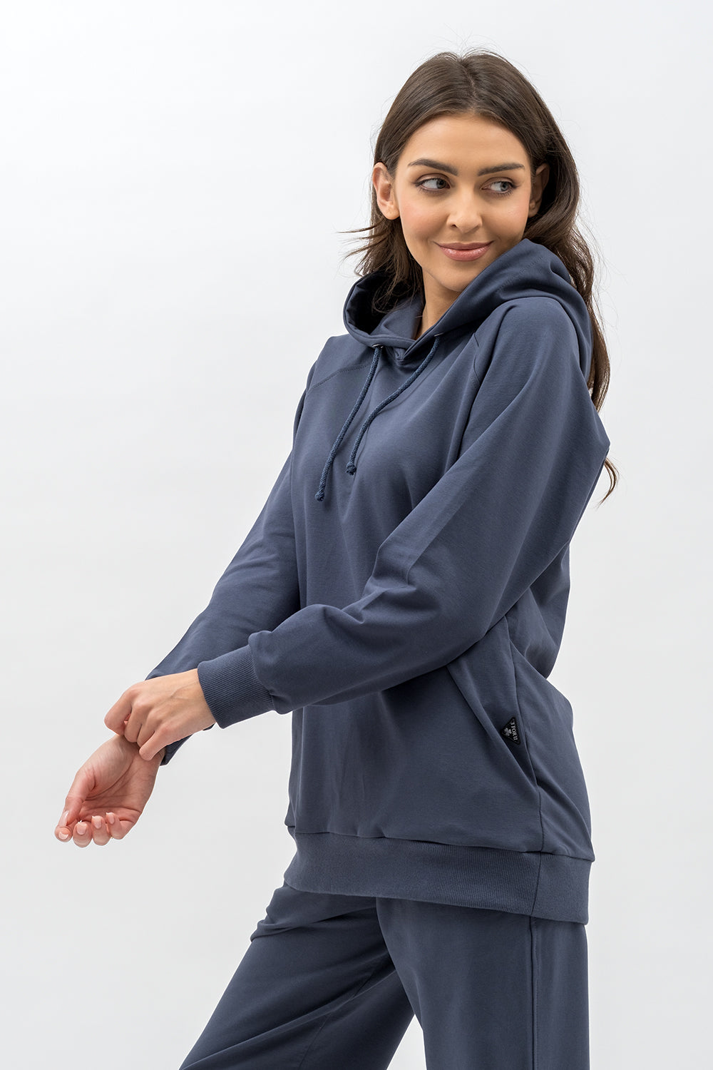 BLUZA Z KAPTUREM ,,SEHER" GRAFIT