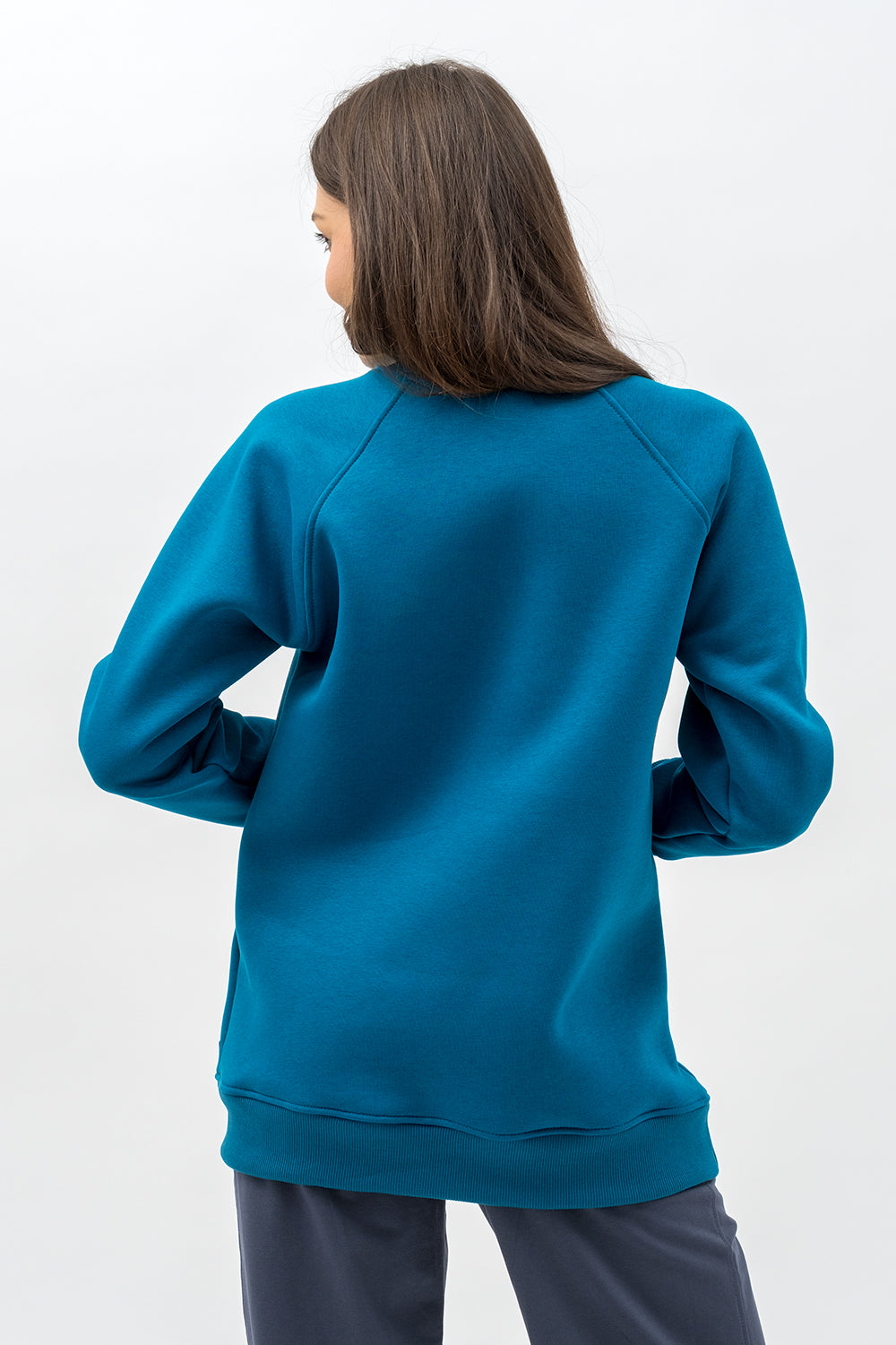BLUZA BASIC CIEPŁA ,,SEDA" PETROL