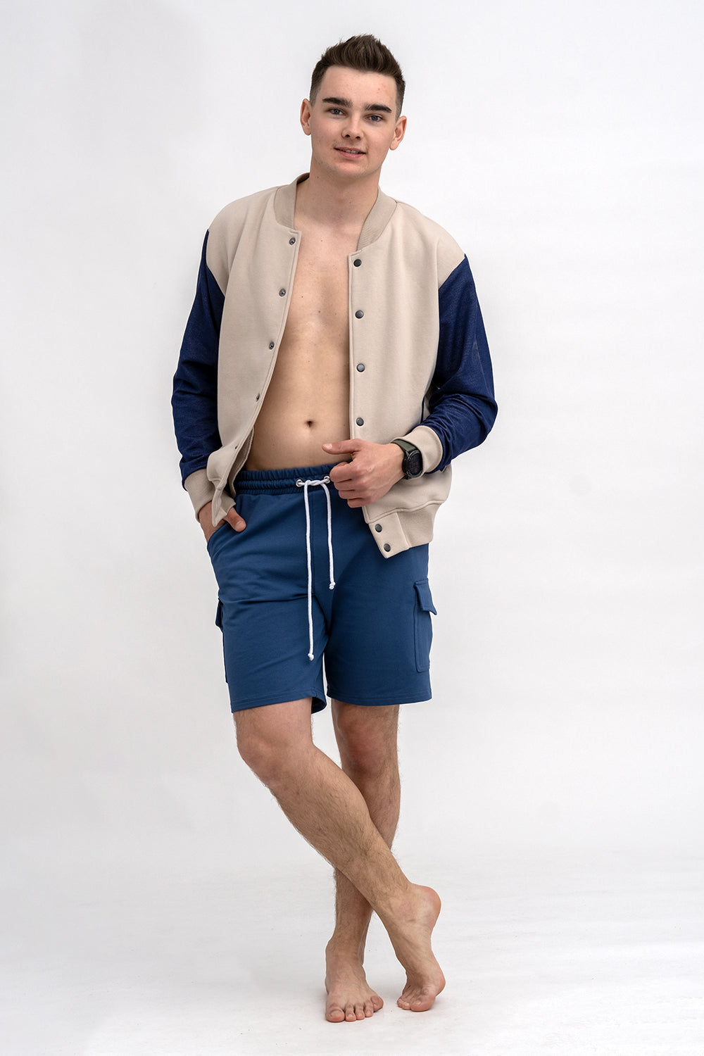 BEJSBOLÓWKA  MĘSKA  BEŻOWA /JEANS