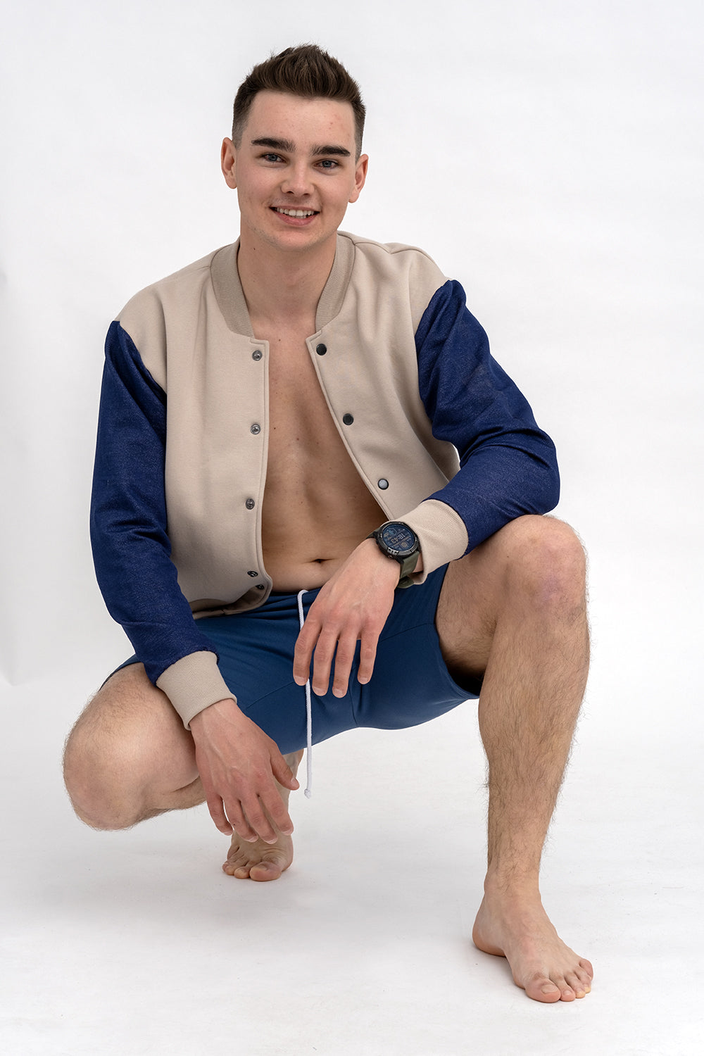 BEJSBOLÓWKA  MĘSKA  BEŻOWA /JEANS