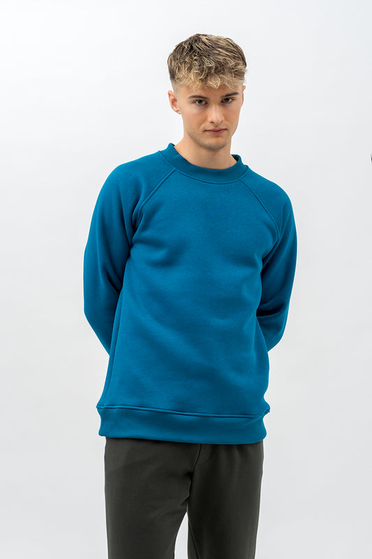 BLUZA  MĘSKA RAGLAN  BASIC ,,VOLKAN" PETROL