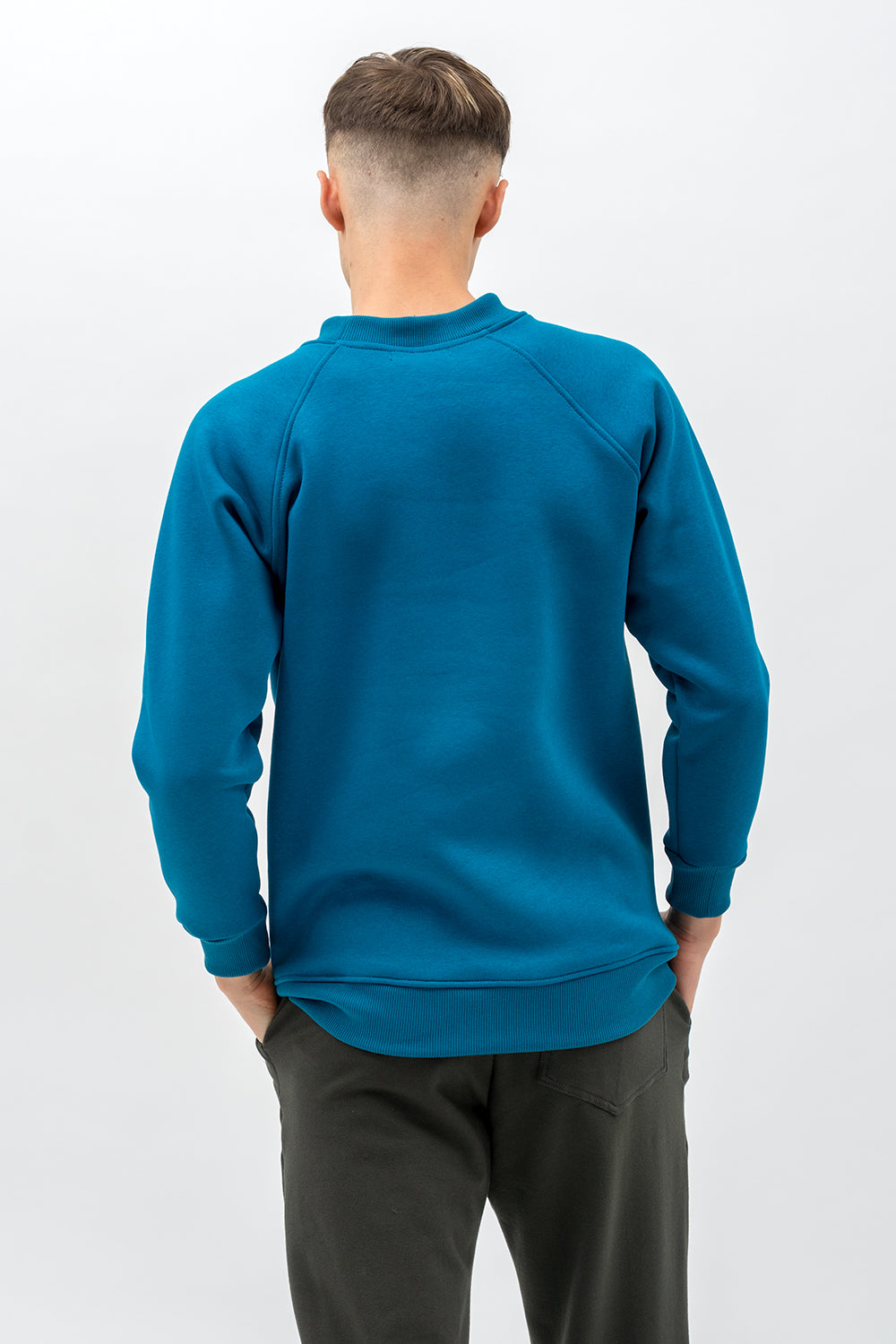 BLUZA  MĘSKA RAGLAN  BASIC ,,VOLKAN" PETROL
