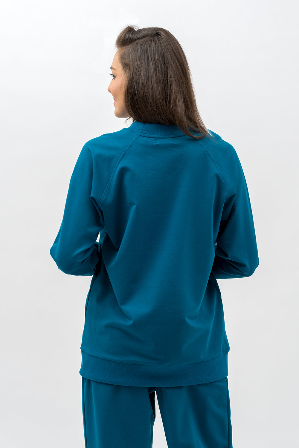 BLUZA DAMSKA RAGLAN  BASIC ,,ADALET" PETROL