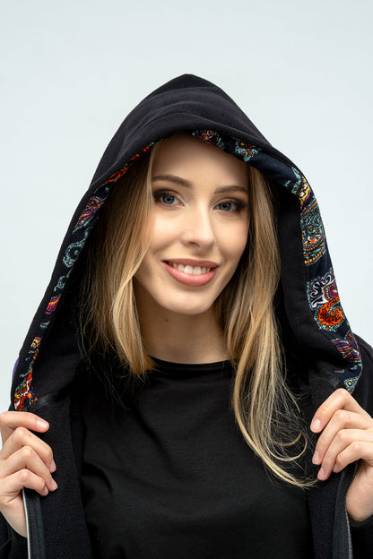 BLUZA NA ZAMEK ,,CINDI" CZARNA