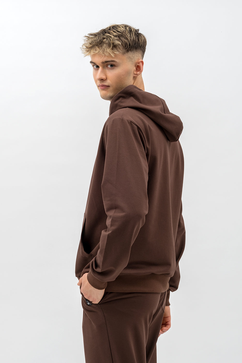 BLUZA Z KAPTUREM MĘSKA „JAMAN” CZEKOLADA