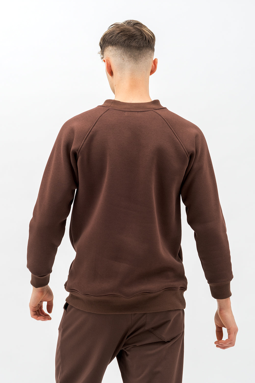 BLUZA  MĘSKA RAGLAN  BASIC ,,VOLKAN" CZEKOLADA
