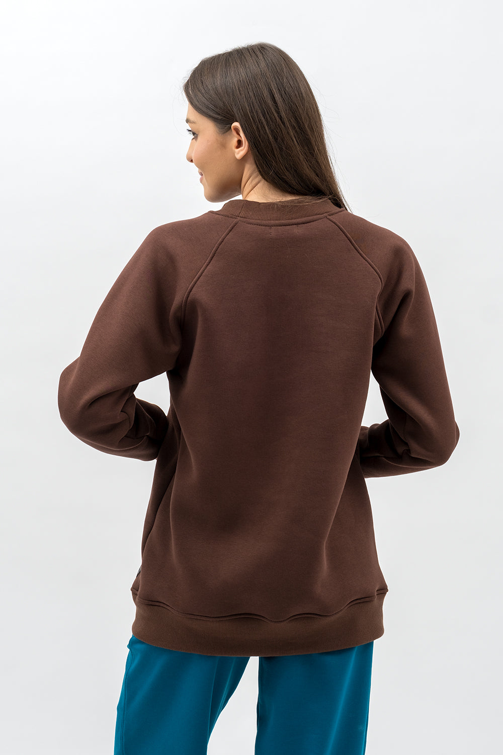 BLUZA BASIC CIEPŁA ,,SEDA" BRĄZ