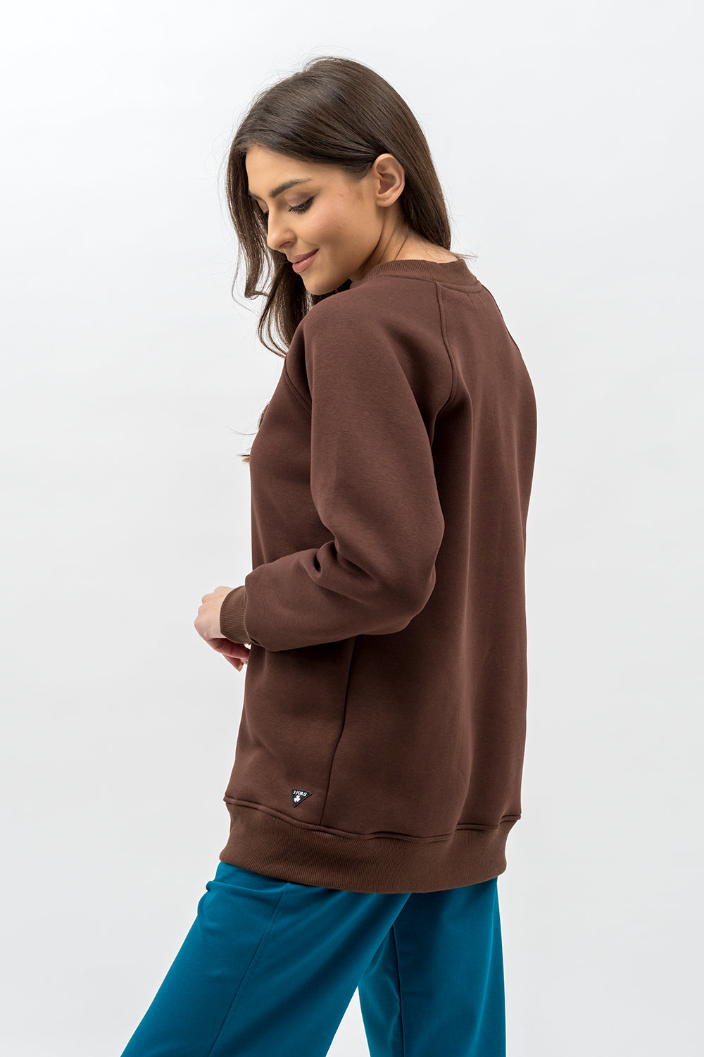 BLUZA BASIC CIEPŁA ,,SEDA" BRĄZ