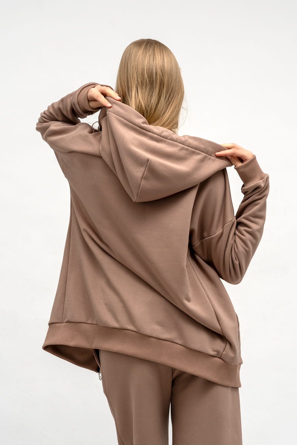 BLUZA NA ZAMEK "CINDI" BEŻOWA