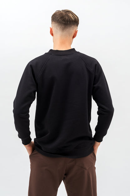 BLUZA  MĘSKA RAGLAN  BASIC ,,VOLKAN" CZARNY