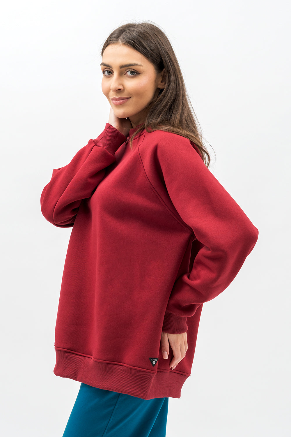 BLUZA BASIC CIEPŁA ,,SEDA" BORDO