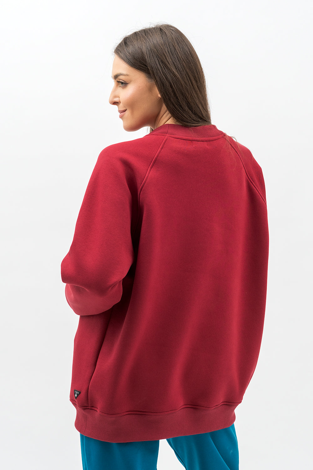 BLUZA BASIC CIEPŁA ,,SEDA" BORDO