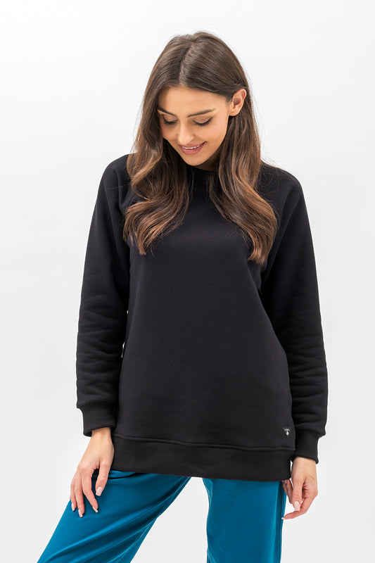 BLUZA BASIC CIEPŁA ,,SEDA" CZARNA