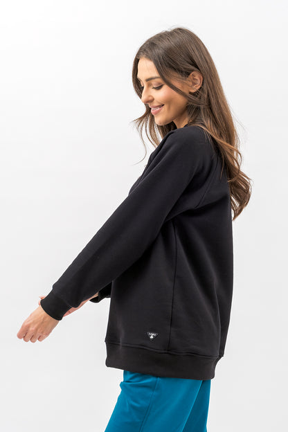 BLUZA BASIC CIEPŁA ,,SEDA" CZARNA