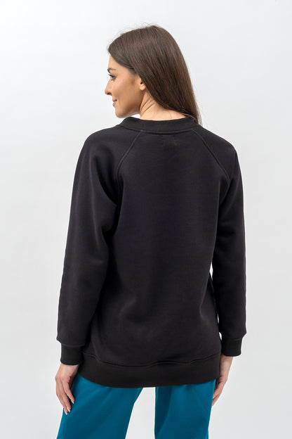 BLUZA BASIC CIEPŁA ,,SEDA" CZARNA