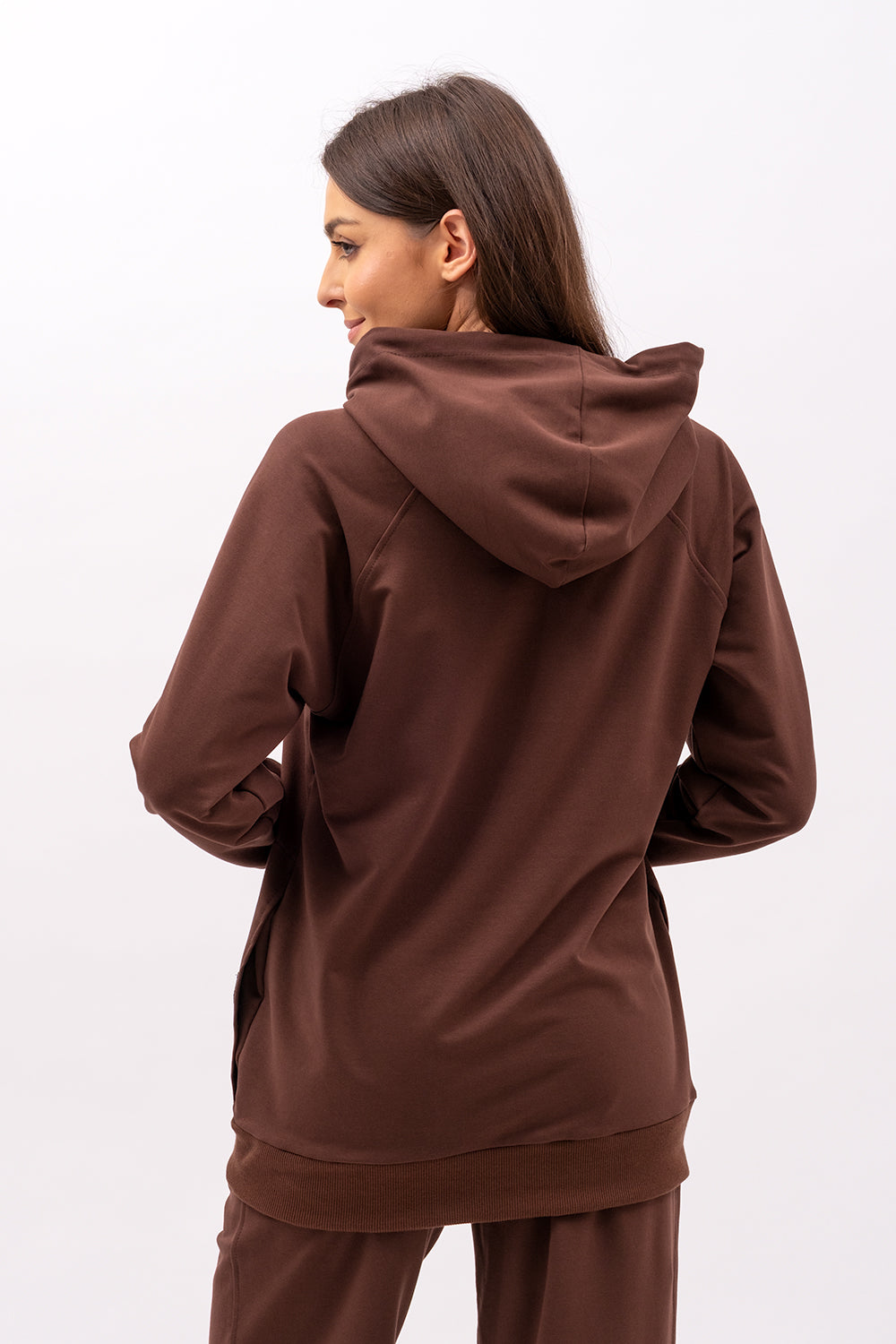 BLUZA Z KAPTUREM ,,SEHER" BRĄZ